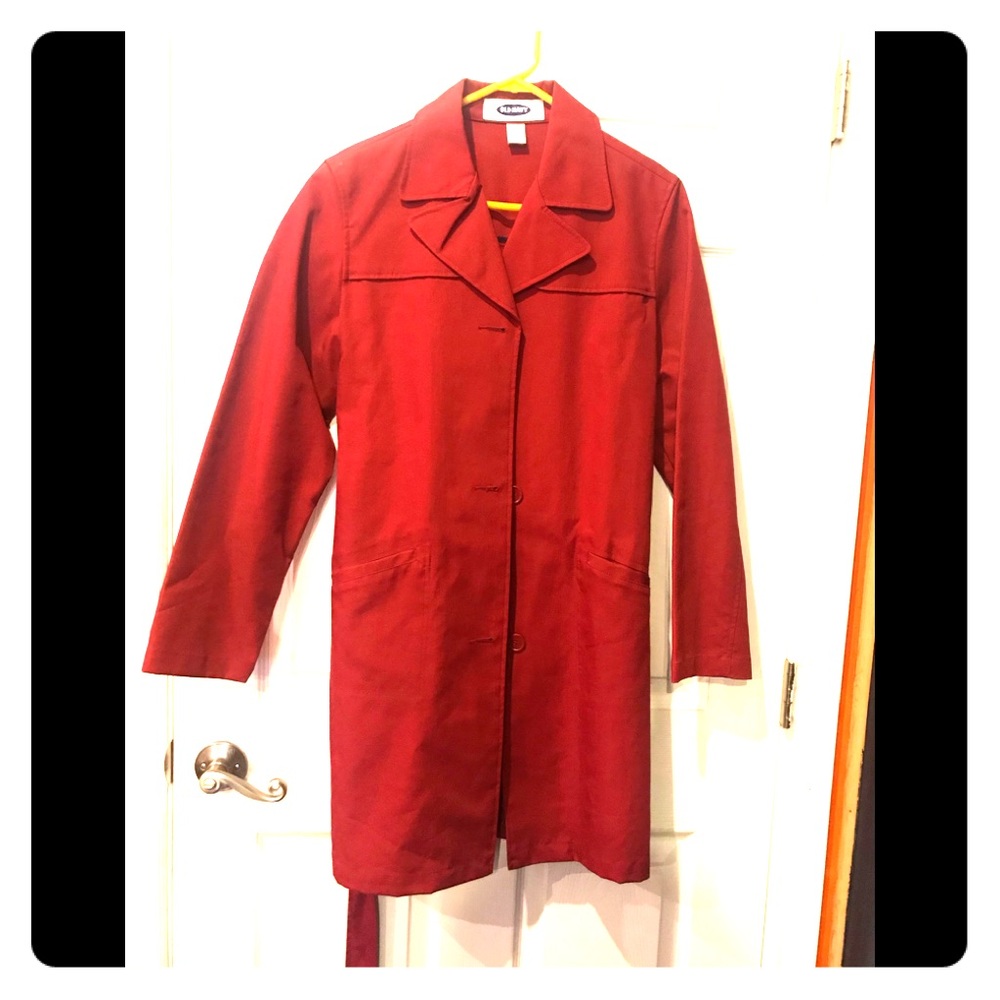Old Navy red trench size L